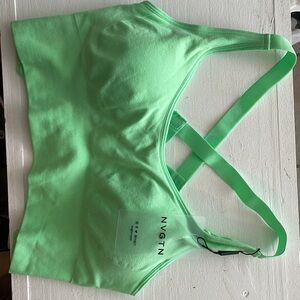Bright green NVGTN strappy bra top!